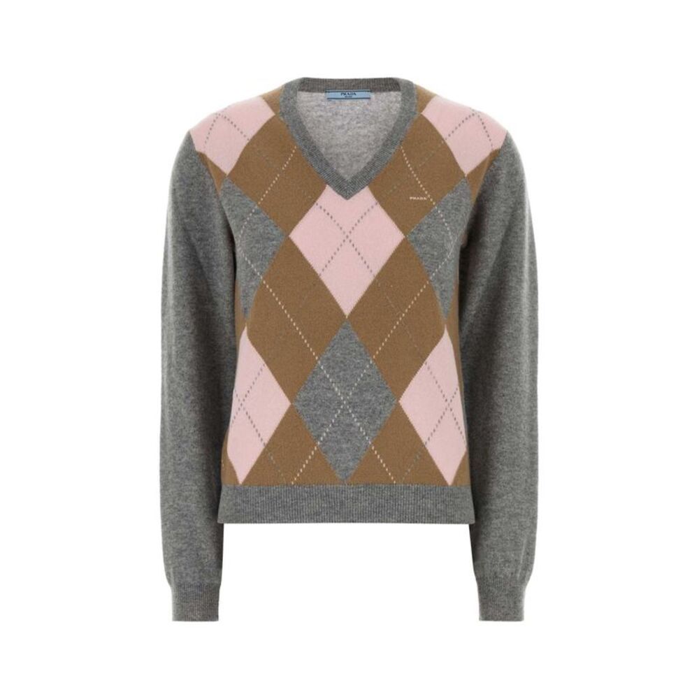 Prada Women Grey Cashmere Sweater